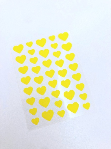[UNIVERSE PIINK-000045] Parches 40 unidades corazon color amarillo