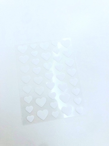 [UNIVERSE PIINK-000046] Parches 40 unidades corazon color blanco
