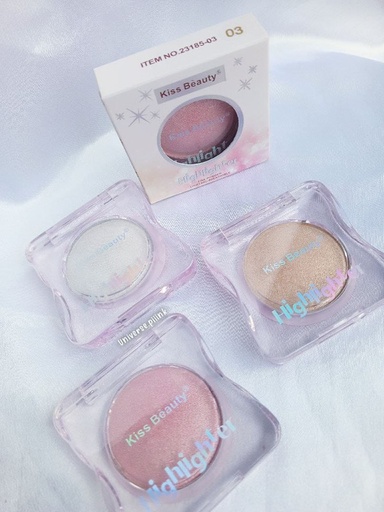 [UNIVERSE PIINK-000163] Iluminador cristal Tono 03 rosa Marca Kiss Beauty