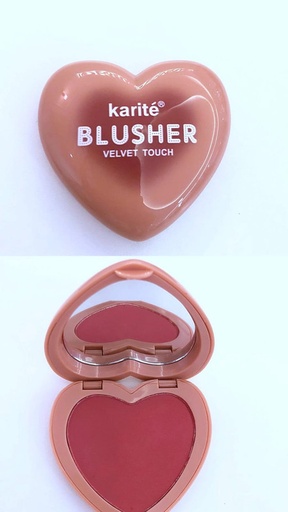 [UNIVERSE PIINK-000178] Rubor en polvo + espejo Velvet Marca Karite Tono  05 rojo oscuro 