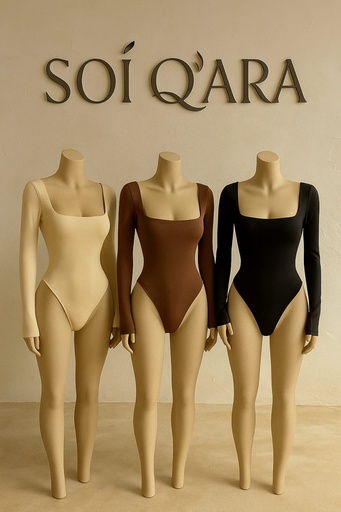 [SOIQUARA-000027] Body mangas largas beige M/L