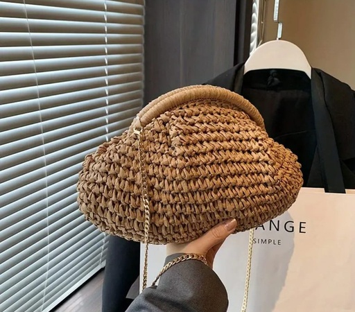 [SOIQUARA-000046] cartera de paja grande