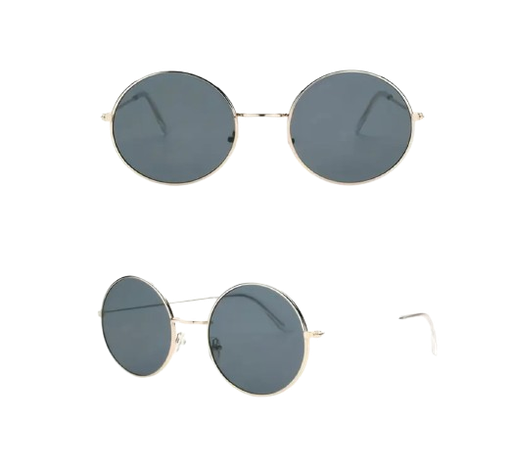 [MEN VIBES-000009] GAFAS DE SOL DE METAL REDONDAS FILO DORADO 