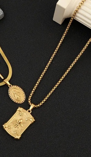 [MEN VIBES-000064] CADENA DE ACERO DIJE DE SCOUT