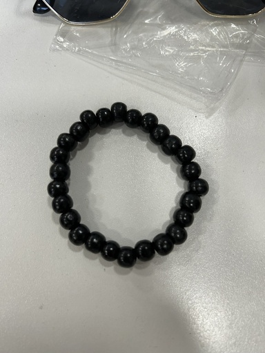 [MEN VIBES-000084] PULSERA DE MADERA NEGRA MATE 
