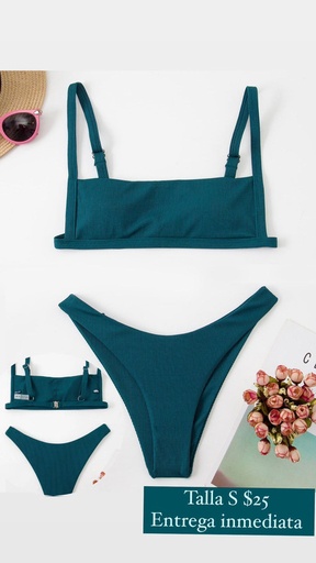 [JULIMAR-000015] traje de baño verde oscuro