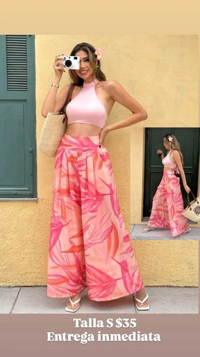 [JULIMAR-000036] conjunto palazzo floral + top