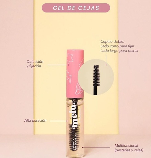 [GAB COSMETICS-000006] Gel de cejas MELU-Formulado con Extracto de Almendra de Avena y Pantenol, este gel ayuda a mejorar la hidratación mientras define y fija tus cejas y pestañas con precisión. 