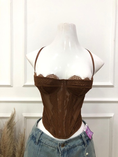 [HEAVENLY EGSTORE-000017] Bustier café Talla S