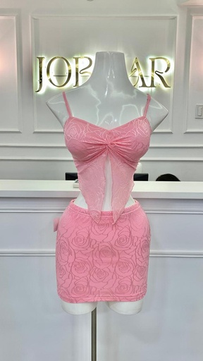 [HEAVENLY EGSTORE-000036] Conjunto Malla Rosado Talla S