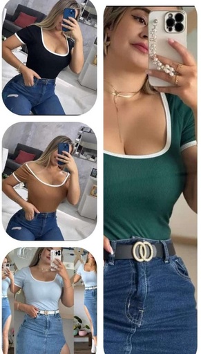 [MIAV-000012] blusa basica kathe algodón colores verde botella, cafe y palo rosa 1-26