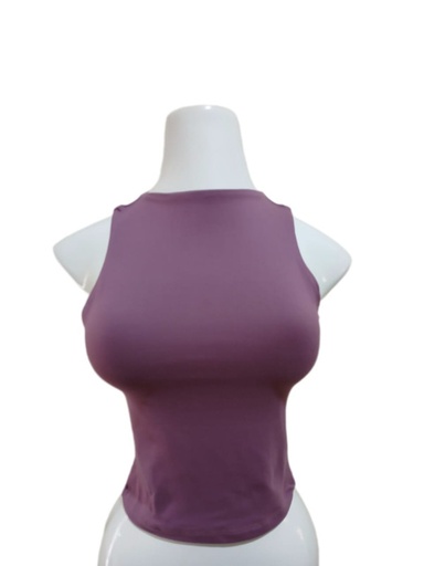 [SNIELA-000039] Blusa cuello alto, color morado, animal print, café, talla S/M, tela piel de durazno Cod 103BC