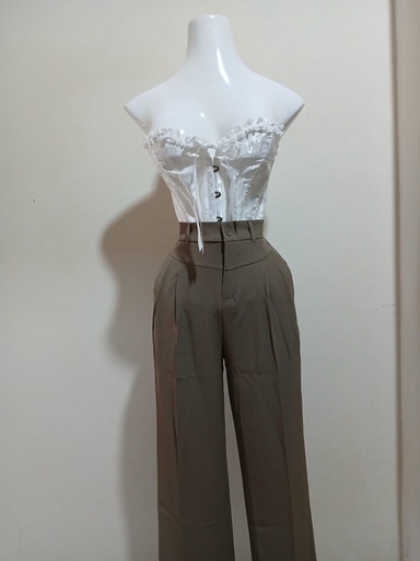 [SNIELA-000060] Pantalon de sastre, Color Gris y Verde, Talla S/M y M/L, tela poliester Cod 110PC