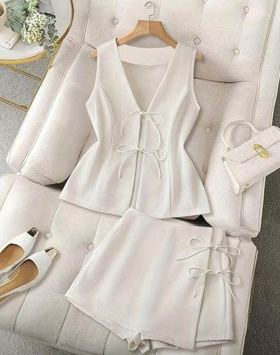 [SNIELA-000071] Conjunto de dos piezas, Color blanco, Talla S, Tela Poliester, Cod 220CB